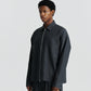 Zip Wool Shirt - Charcoal