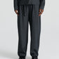 Twin Pleat Wool Trouser - Charcoal