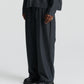 Twin Pleat Wool Trouser - Charcoal