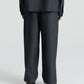 Twin Pleat Wool Trouser - Charcoal