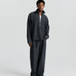 Twin Pleat Wool Trouser - Charcoal