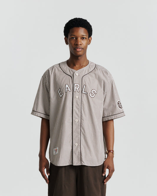 Baseman Shirt - Brown Stripe