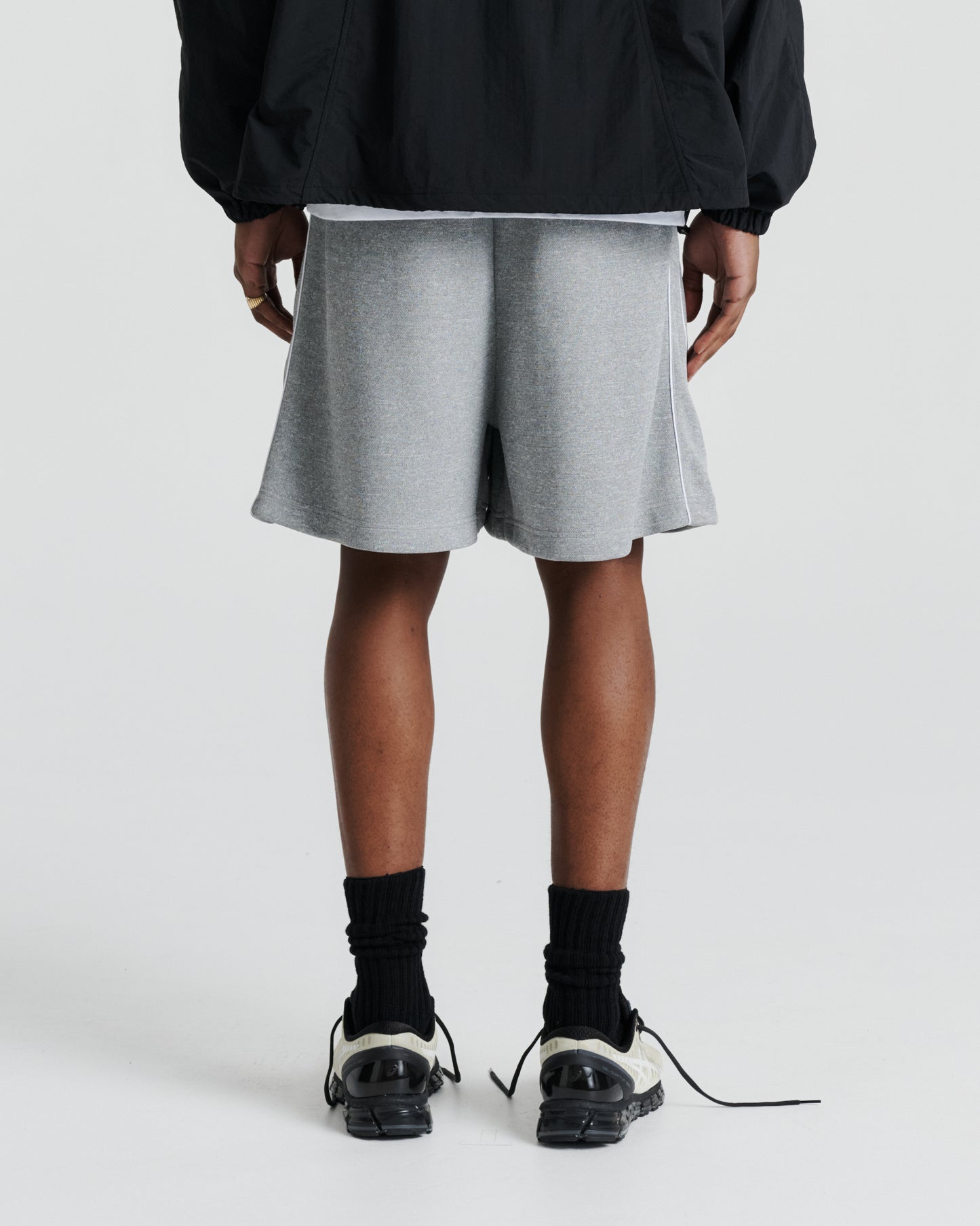 Piped Relax Short - Grey Marle