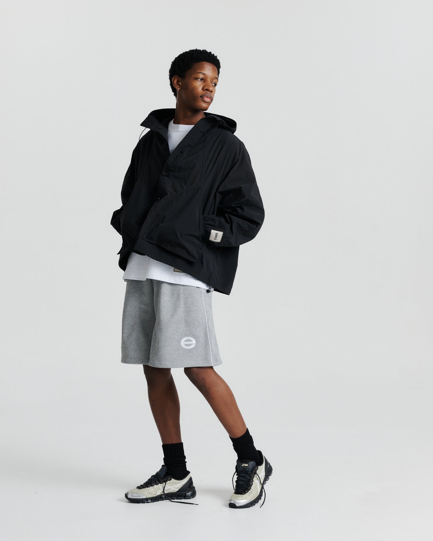 Piped Relax Short - Grey Marle