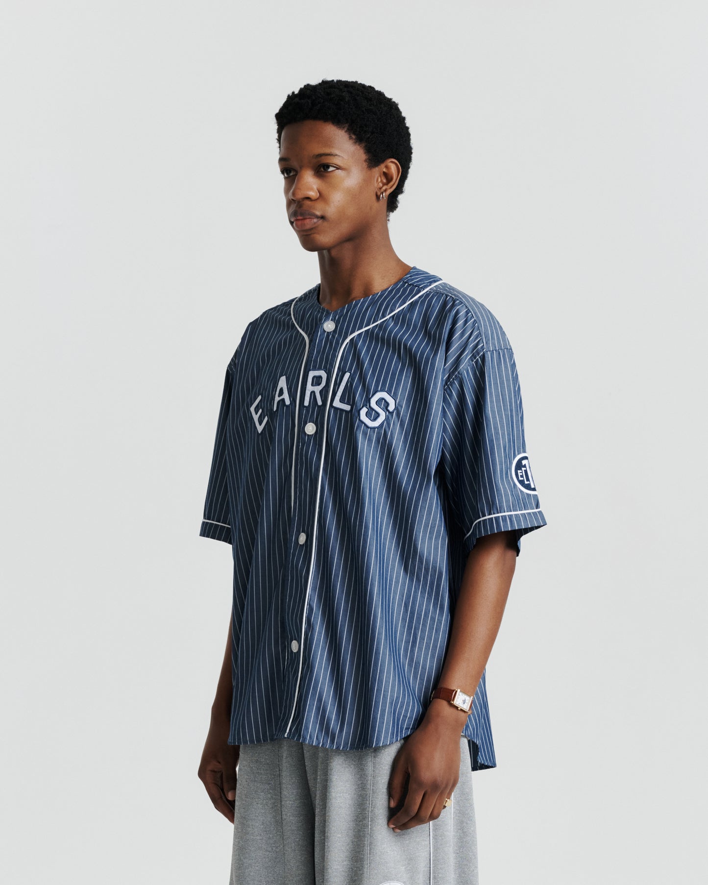 Baseman Shirt - Navy Stripe