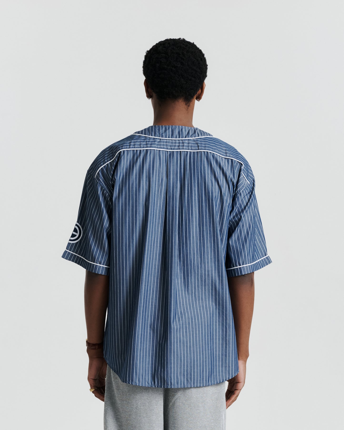 Baseman Shirt - Navy Stripe