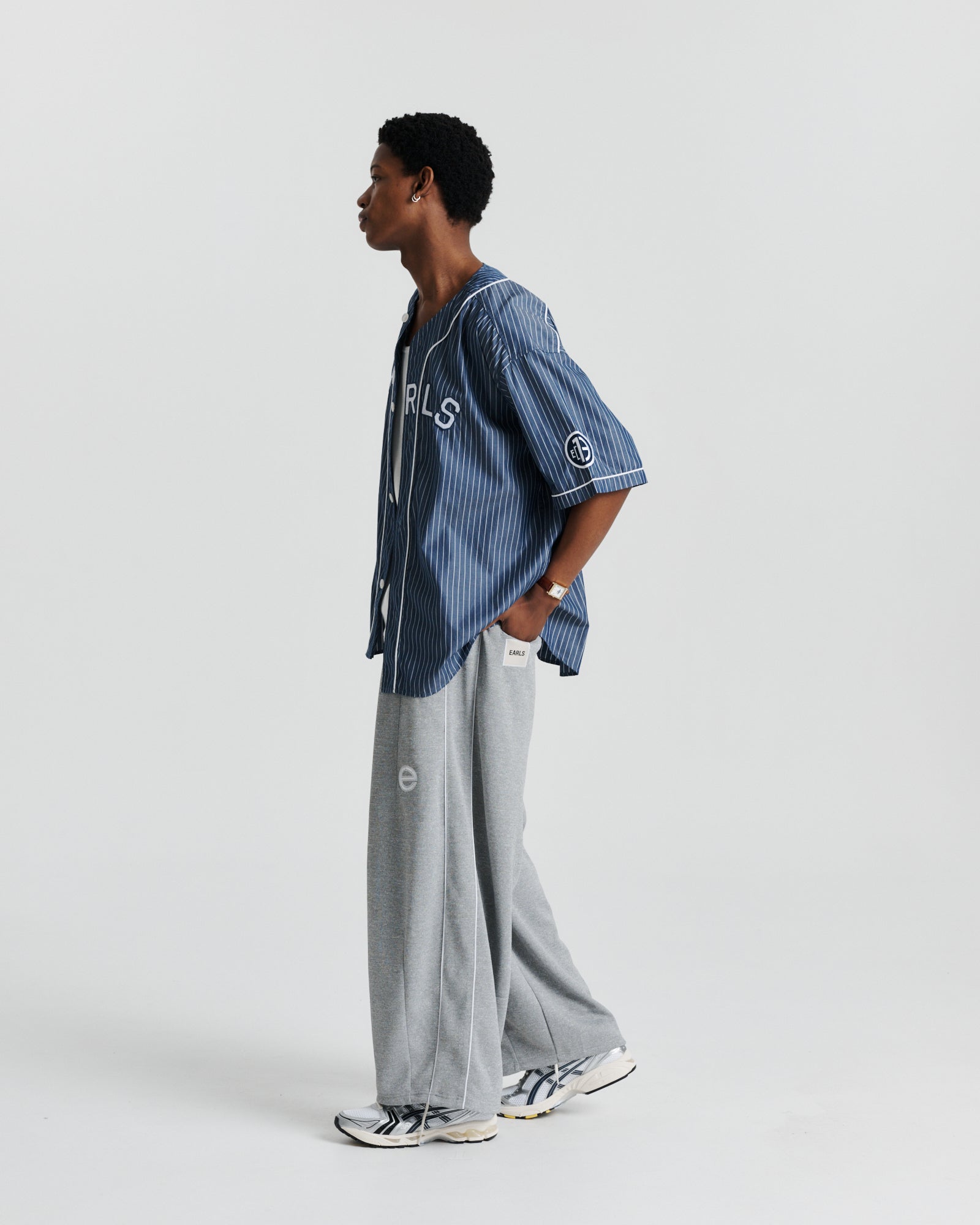 Baseman Shirt - Navy Stripe