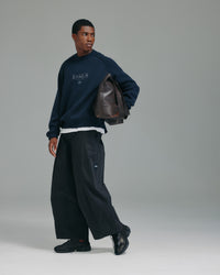 Distressed Crown Knit - Black