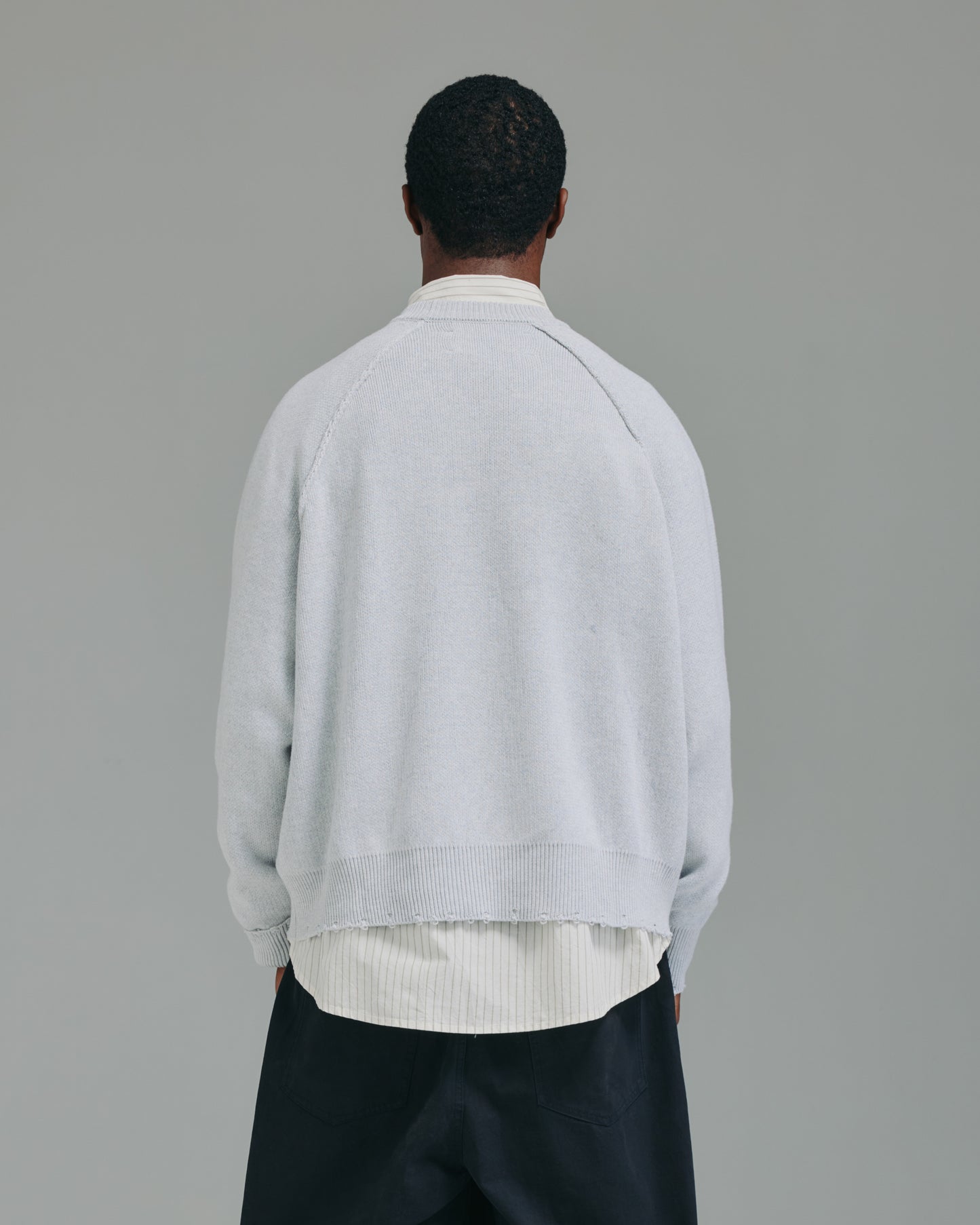 Distressed Crown Knit - Grey