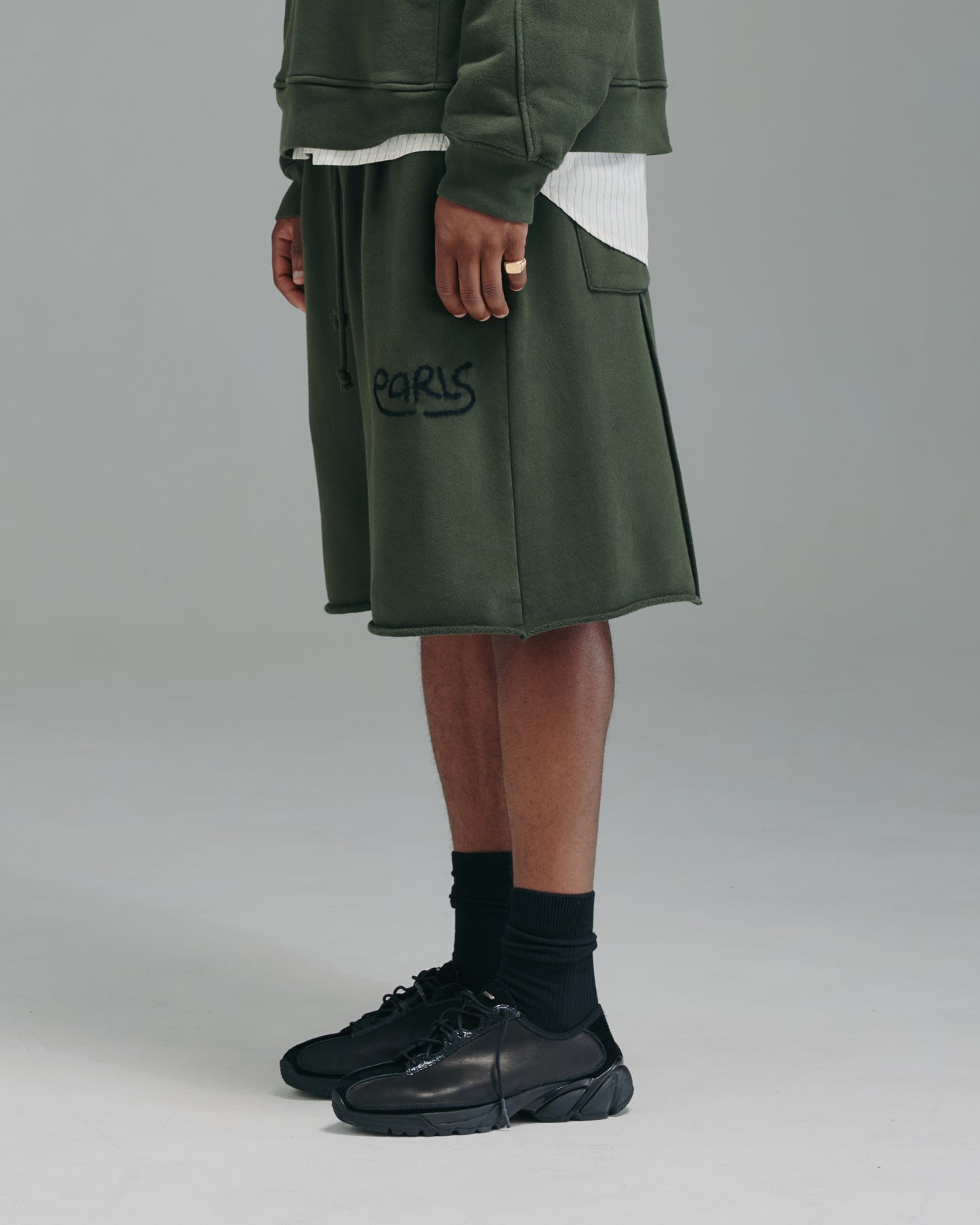 Thick Stitch Short - Khaki/Black