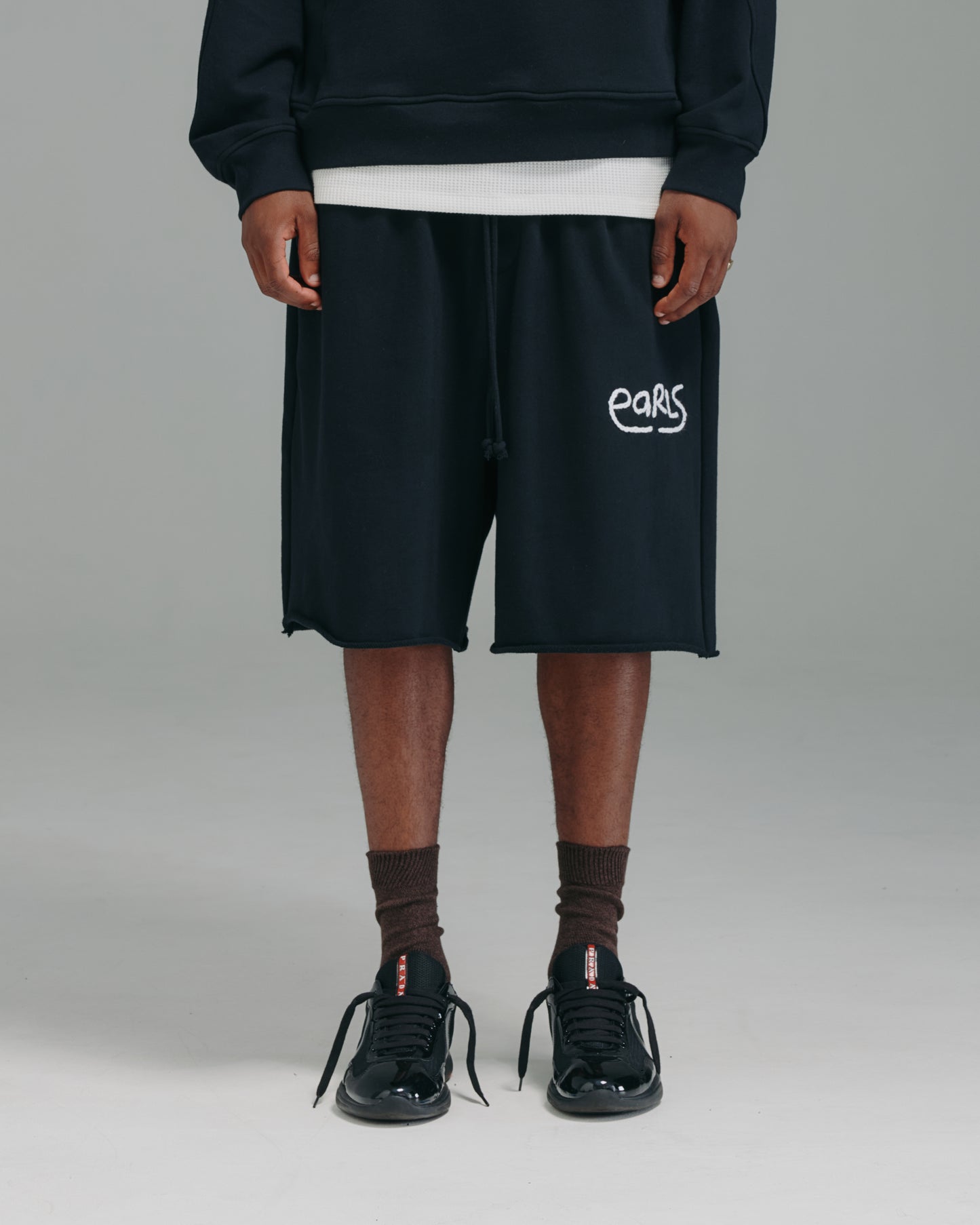 Thick Stitch Short - Black/White