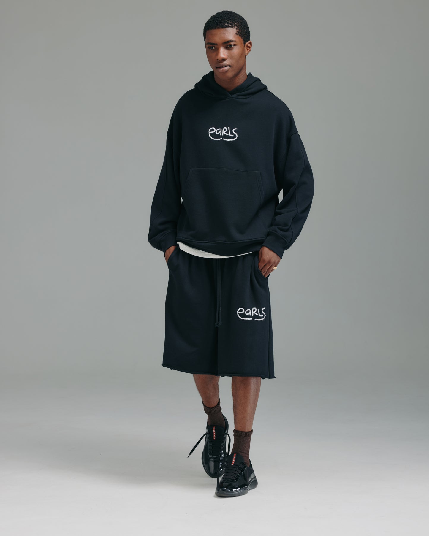 Thick Stitch Short - Black/White