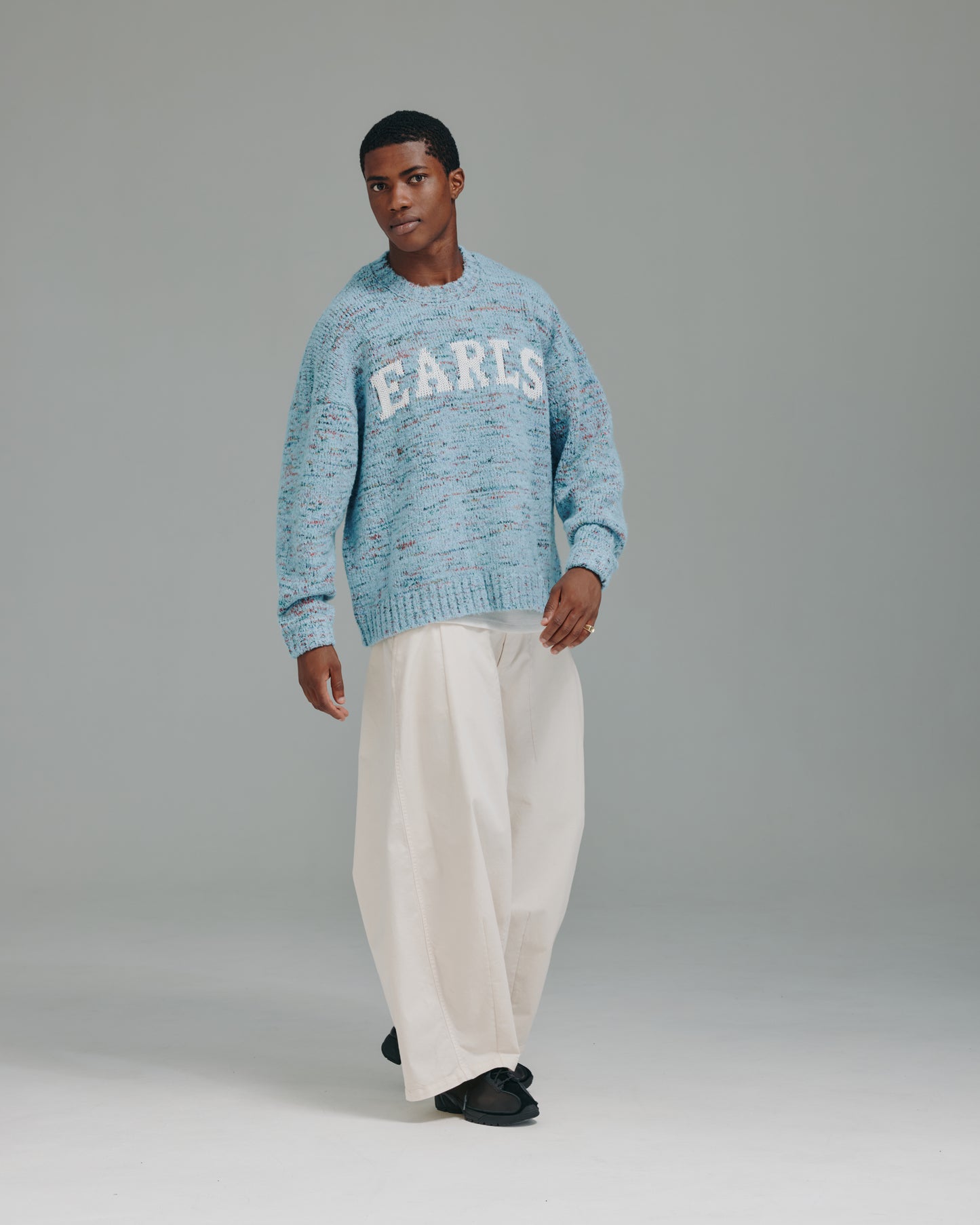 Oma Intarsia Knit - Blue