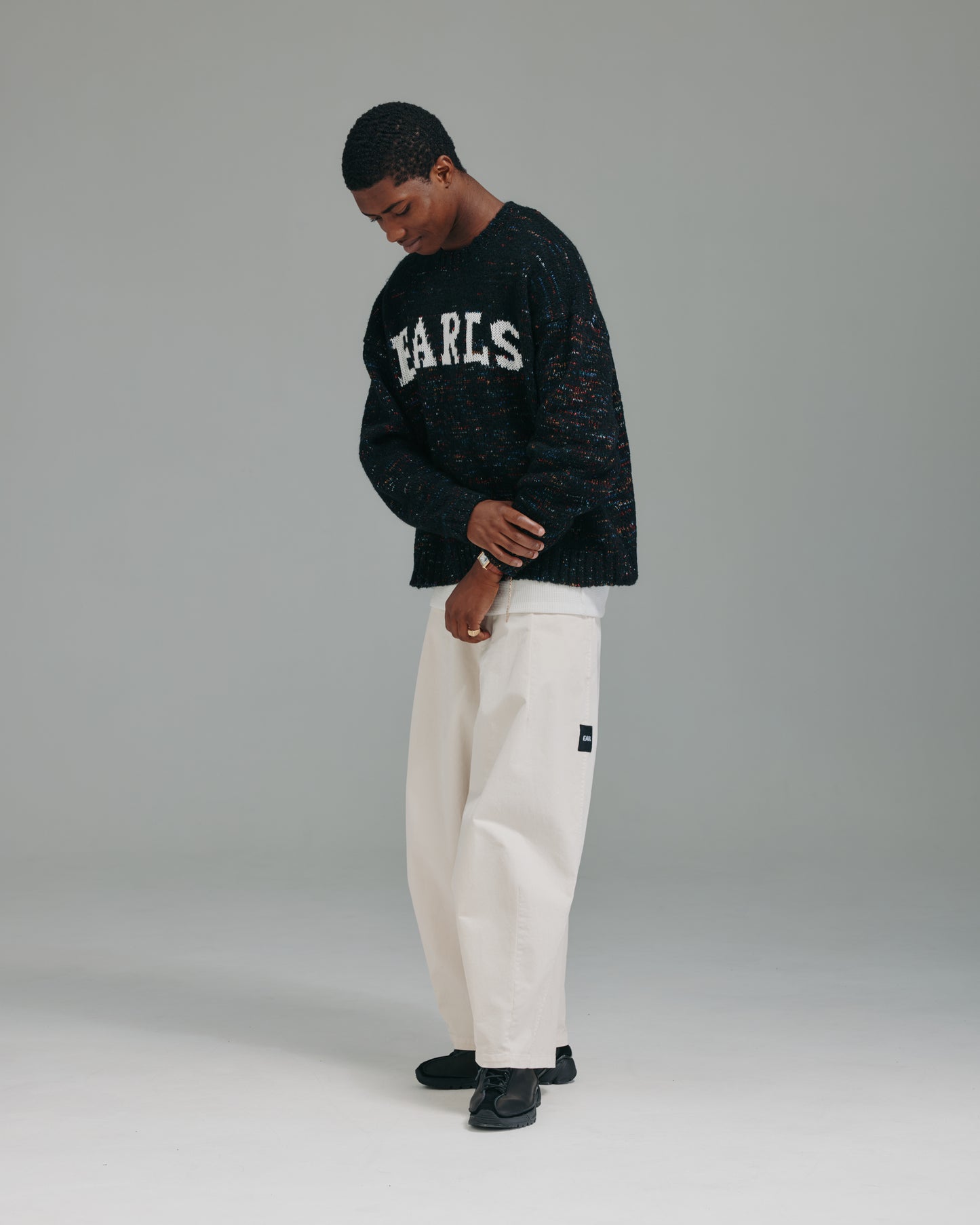 Oma Intarsia Knit - Black