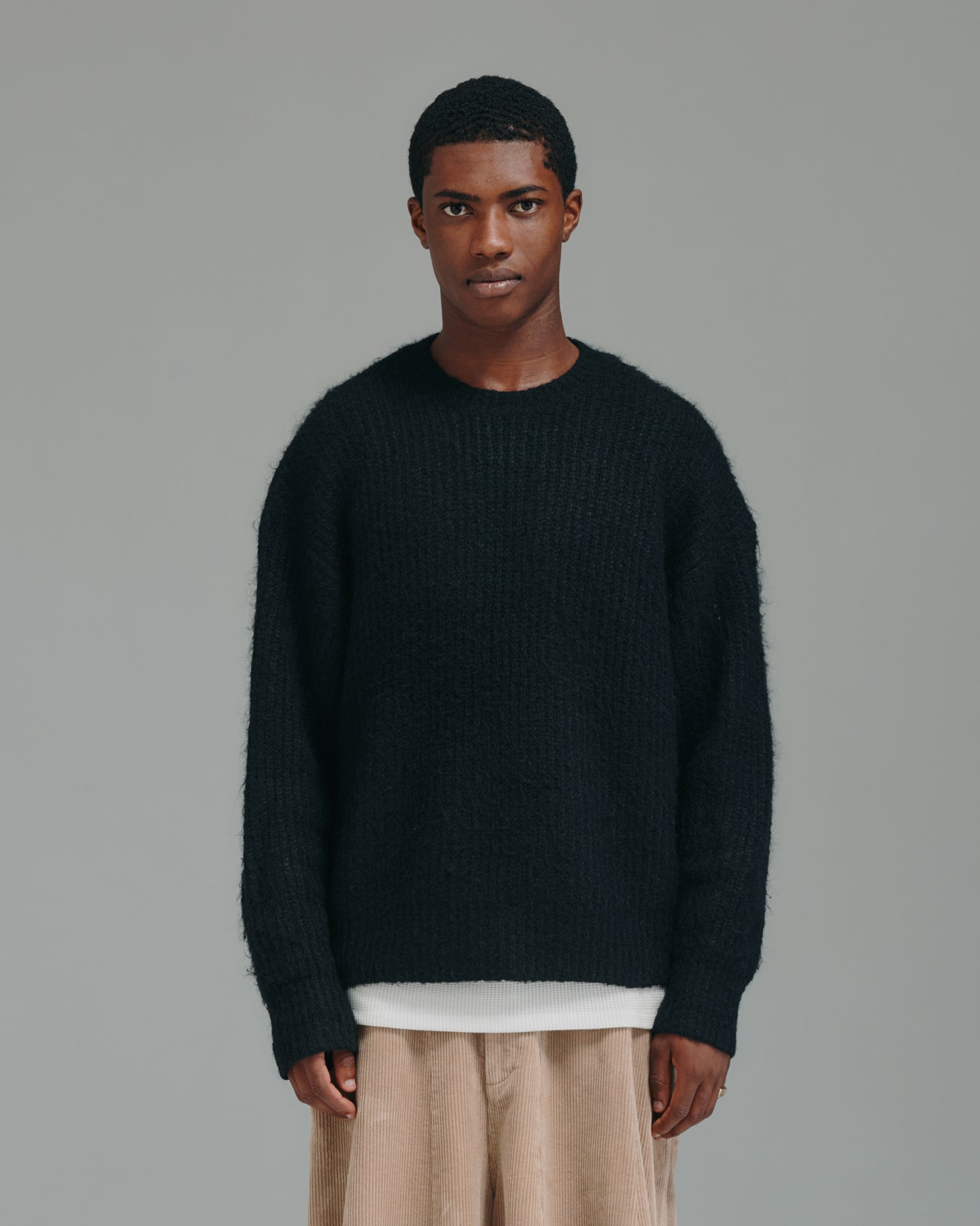 Solid Mohair Knit - Black