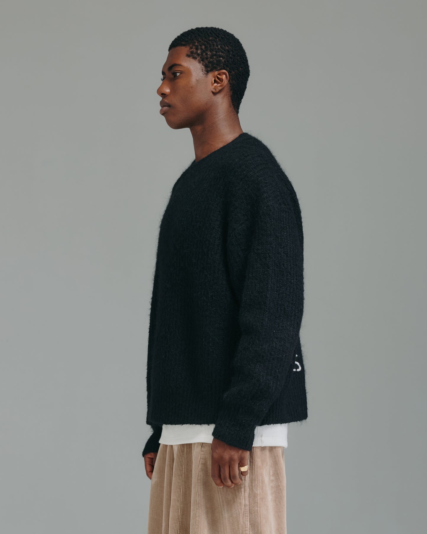 Solid Mohair Knit - Black