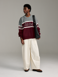 Sideline Intarsia - Burgundy