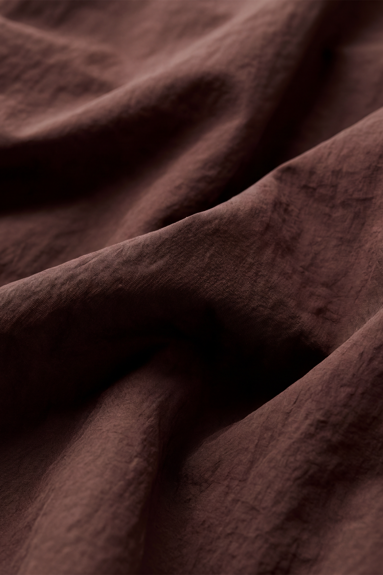 Nylon Zip Hood - Chocolate