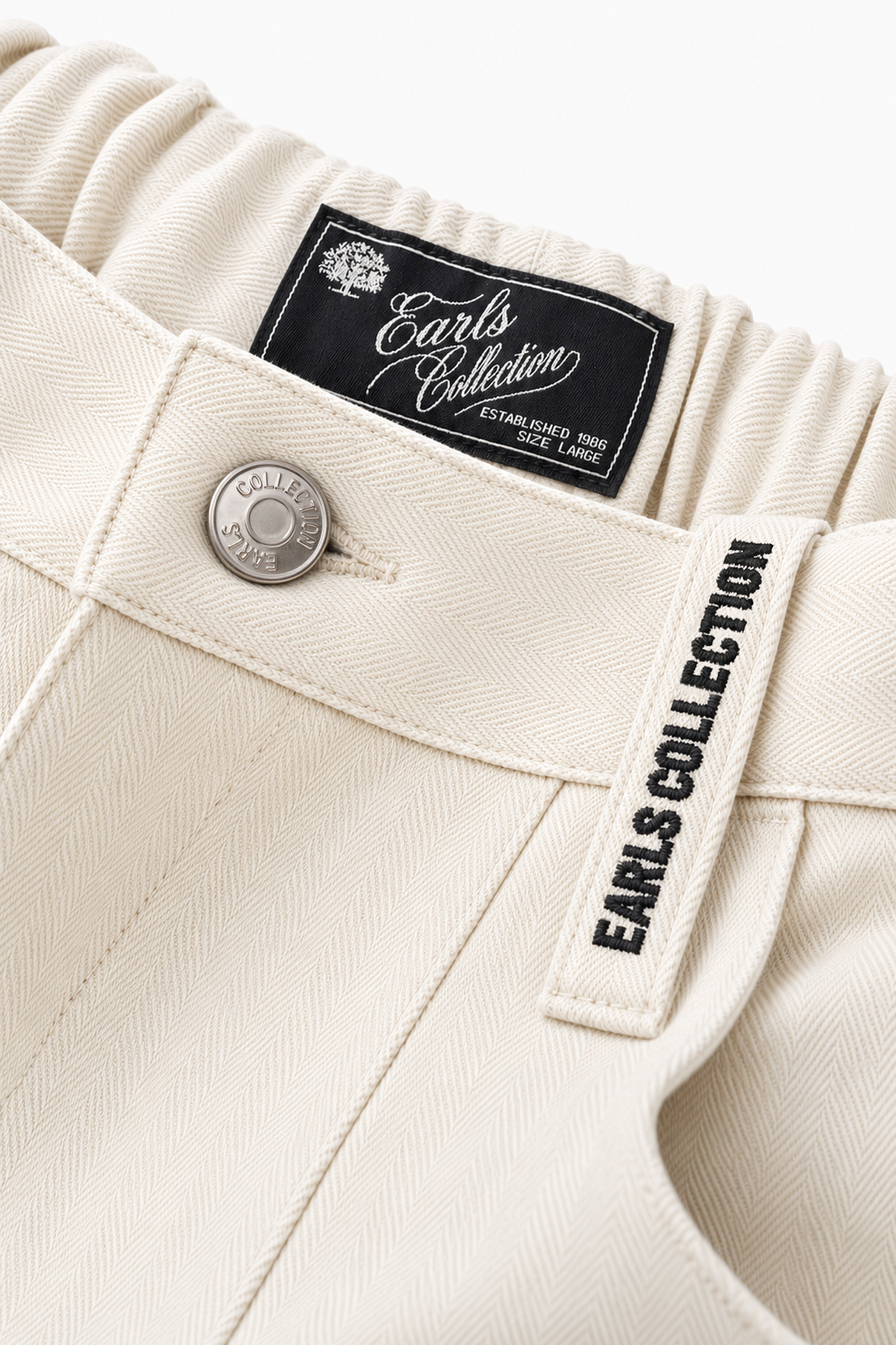 Charlie Pant Herringbone - Ivory