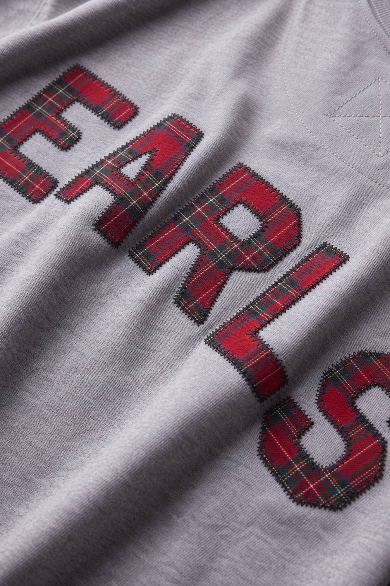 Tartan Tee - Grey Marle