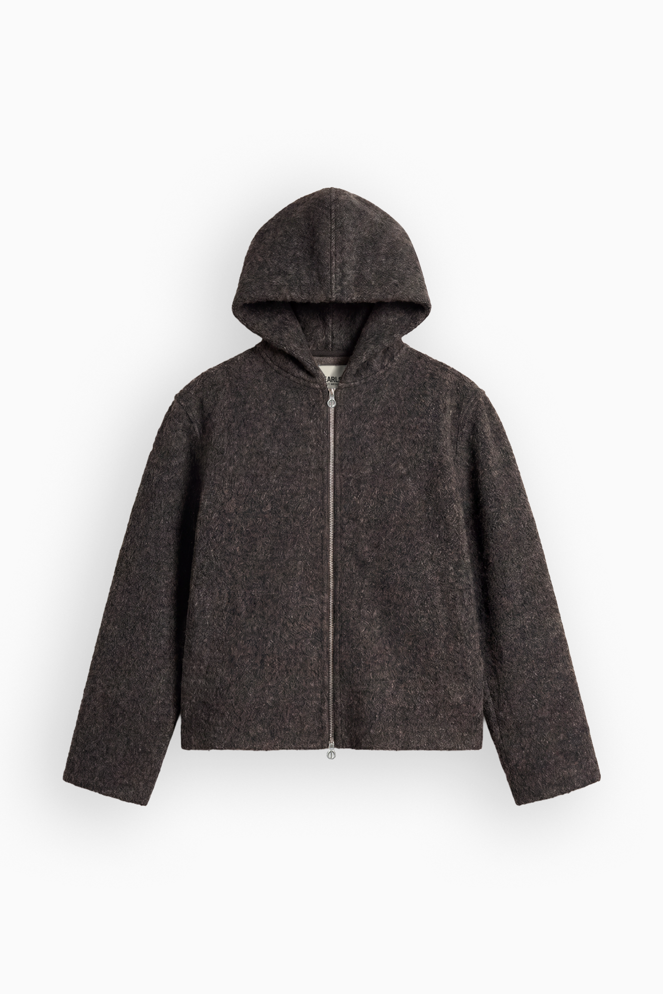 Furry Zip Hood - Brown