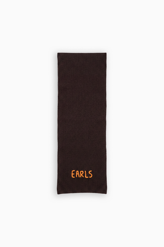 Sleek Knit Scarf - Brown/Orange