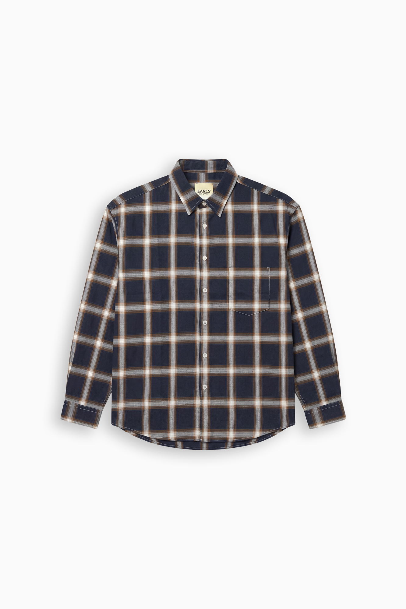 Ombre Check Shirt - Navy