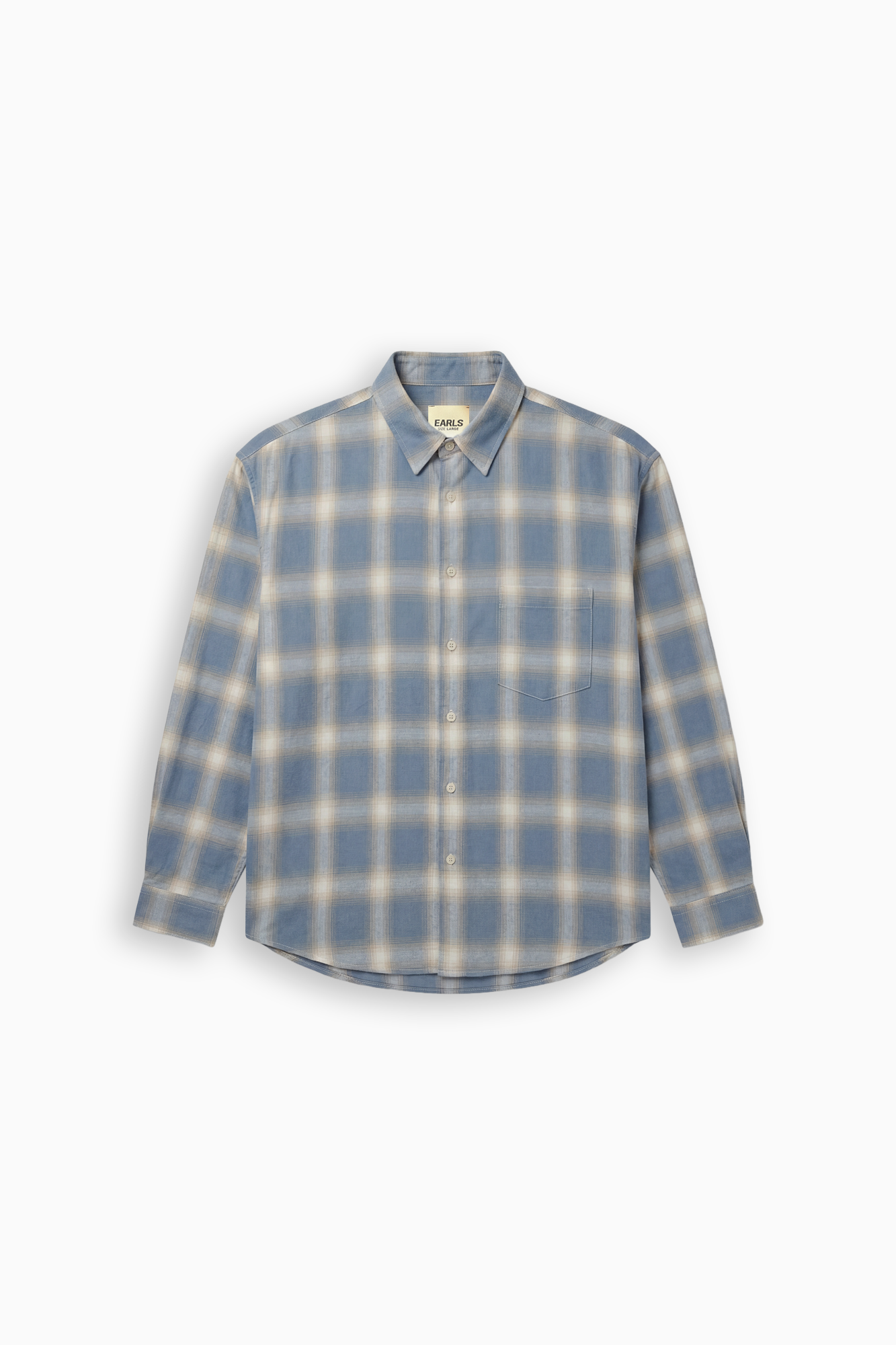 Ombre Check Shirt - Stone Blue – Earls Collection