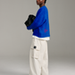V-Neck Mohair Knit - Cobalt
