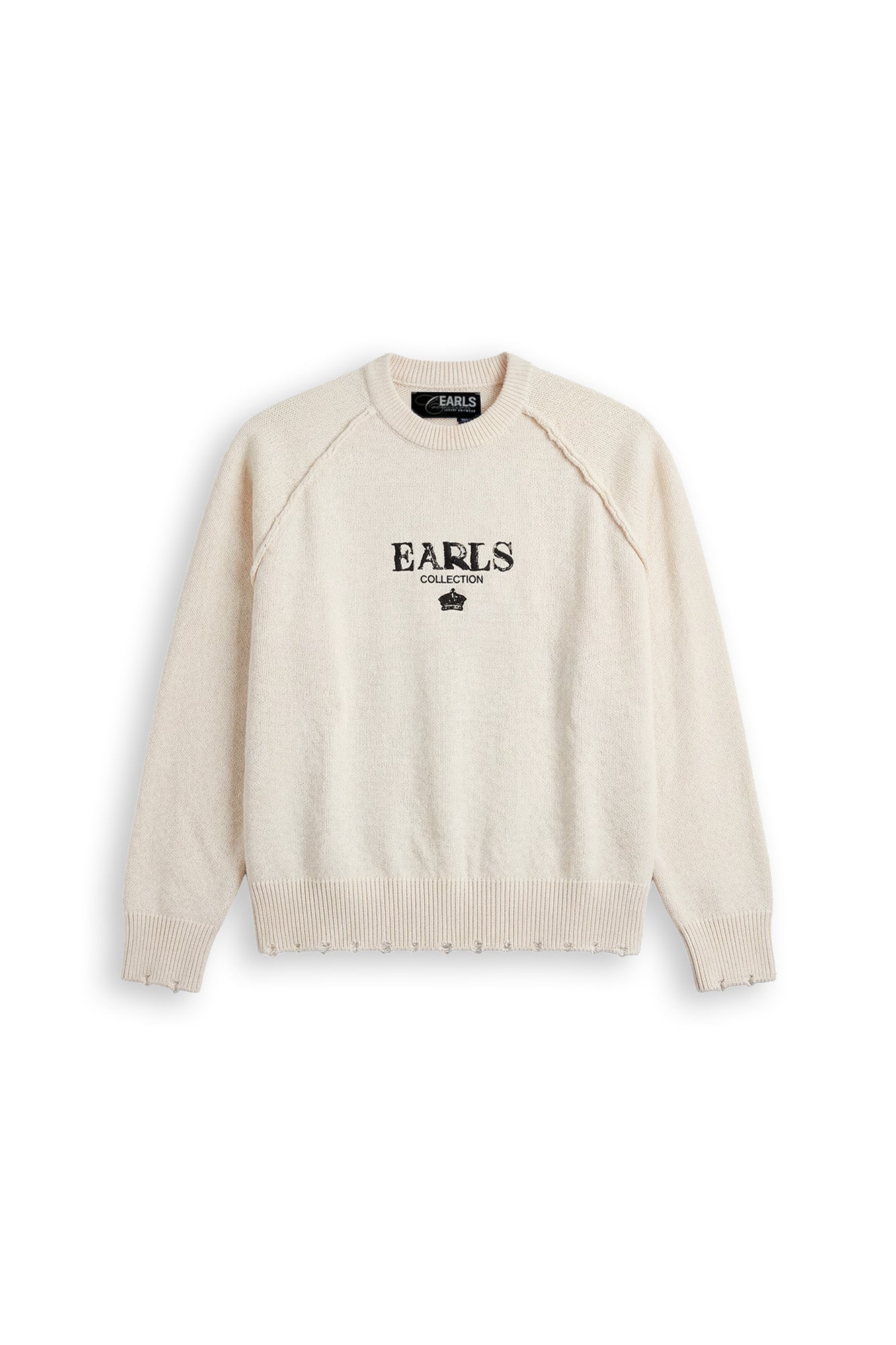 Distressed Crown Knit - Cream