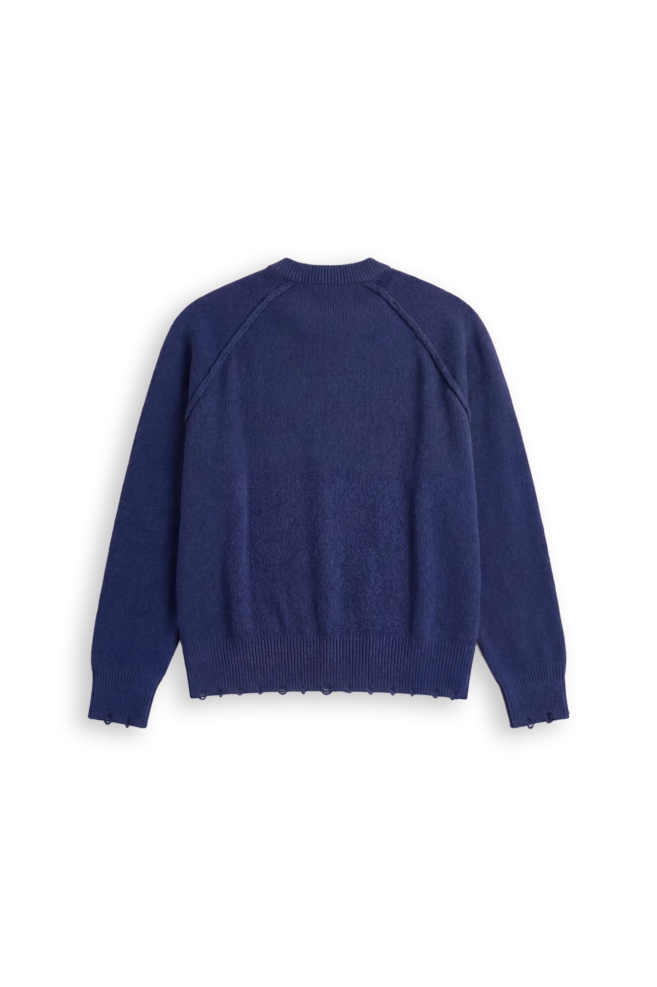 Distressed Crown Knit - Navy