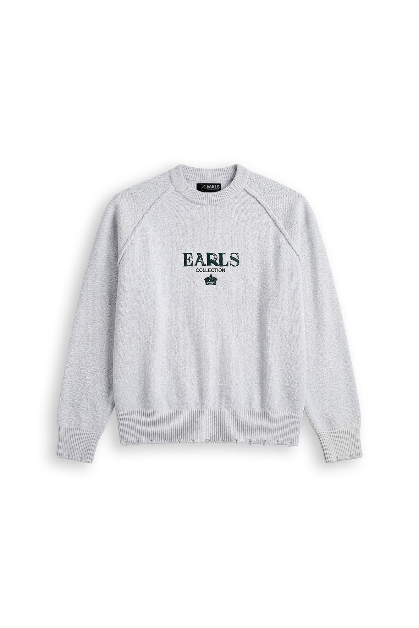 Distressed Crown Knit - Grey