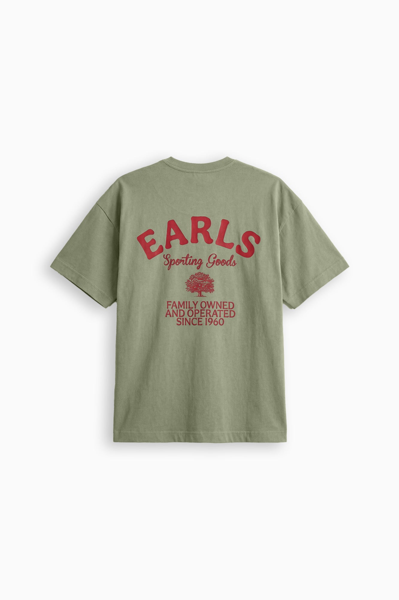 Family Owned Tee - Sage/Red