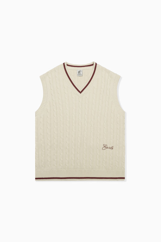 Cable Knit Vest -  Heritage Cream