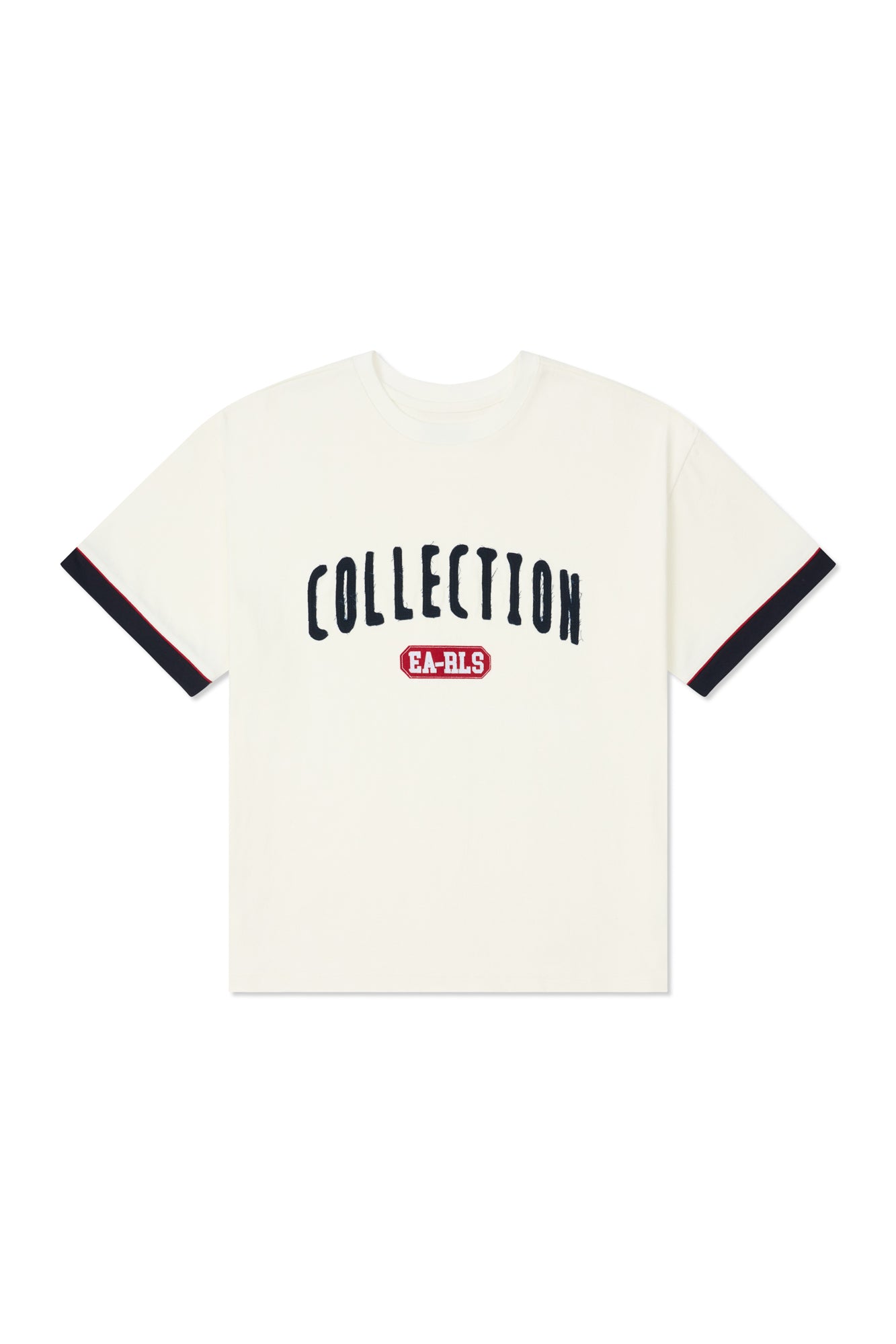 Patch Tee - Pristine/Navy