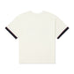 Patch Tee - Pristine/Navy