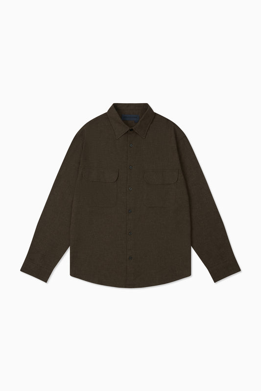 Flap Pocket Shirt - Brown