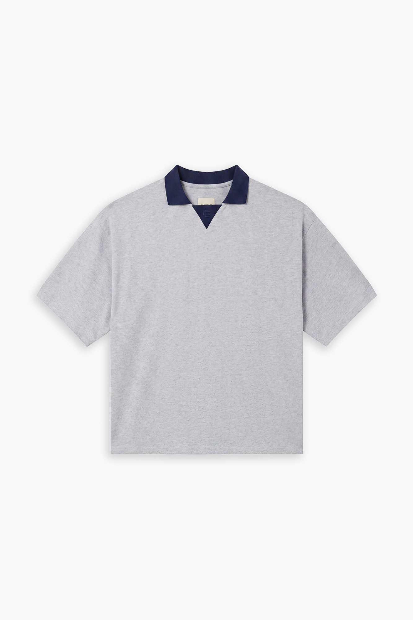 Sports Polo - Grey Marle/Navy