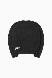 Mohair Knit Crew - Black