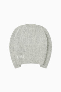Mohair Knit Crew - Frost Marle