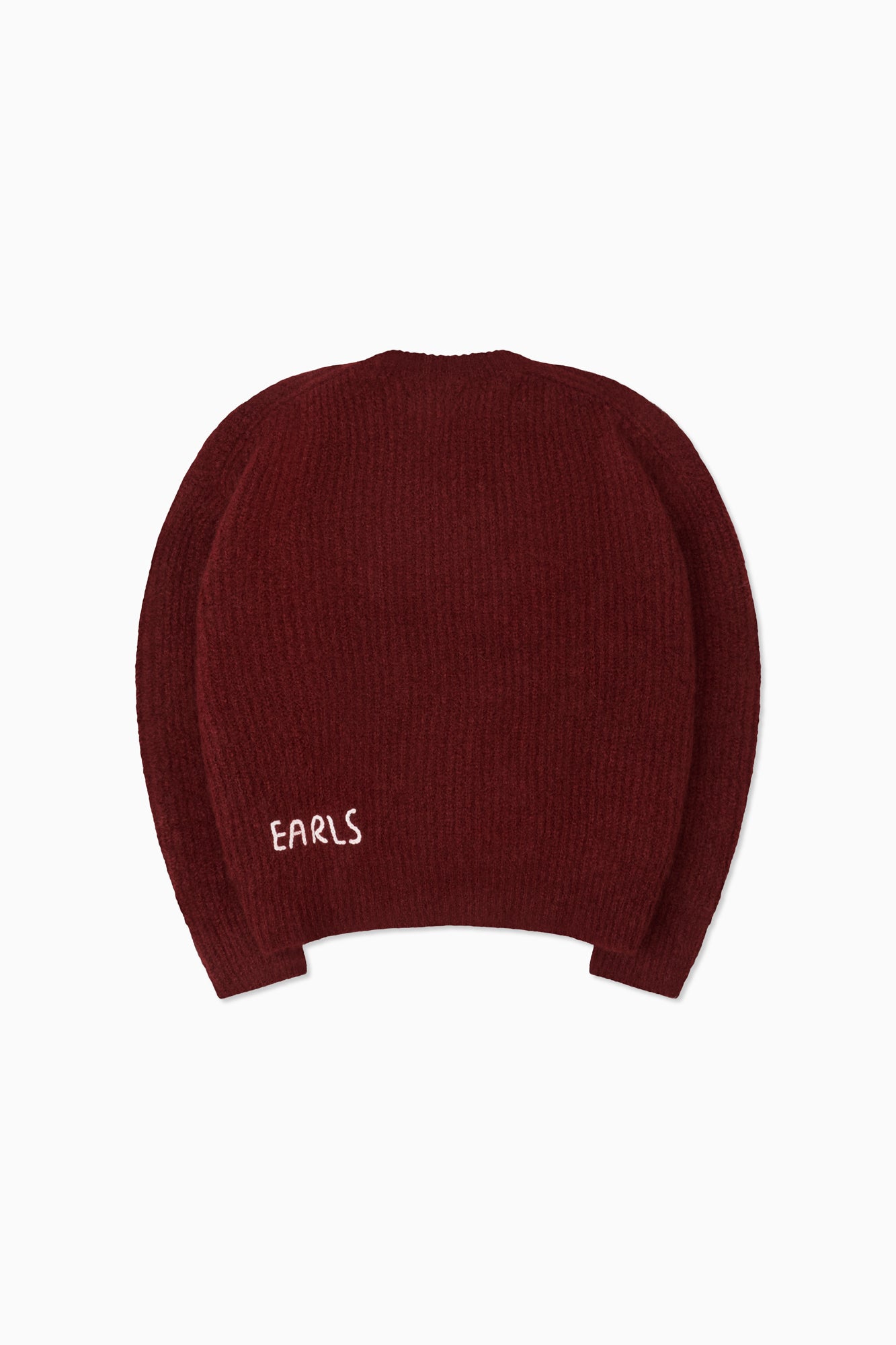 Mohair Knit Crew - Burgundy