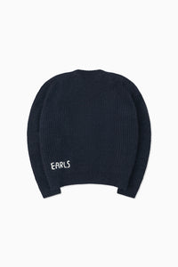 Mohair Knit Crew - Navy