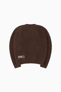 Mohair Knit Crew - Brown