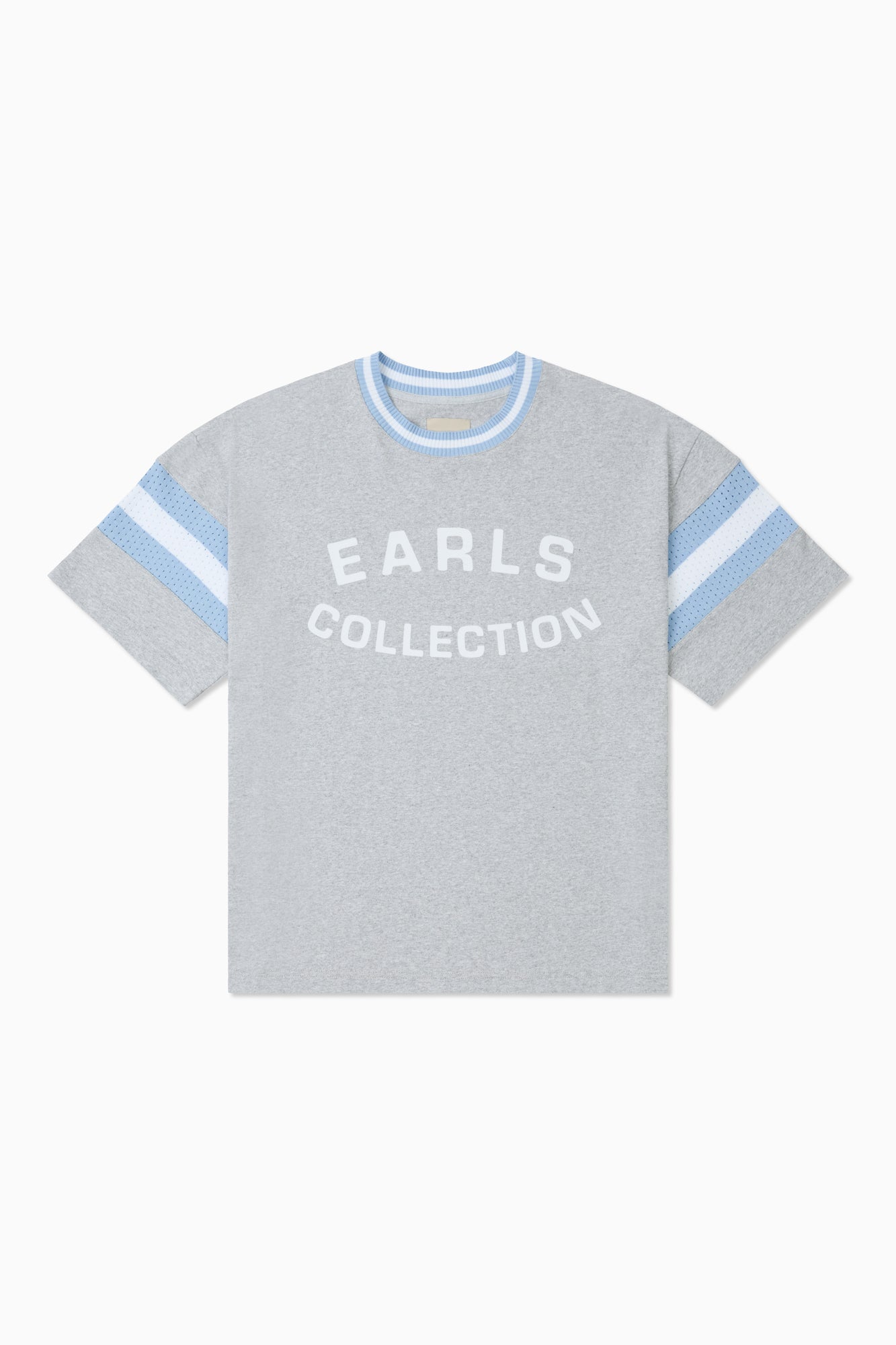 Knit Panel Tee - Grey