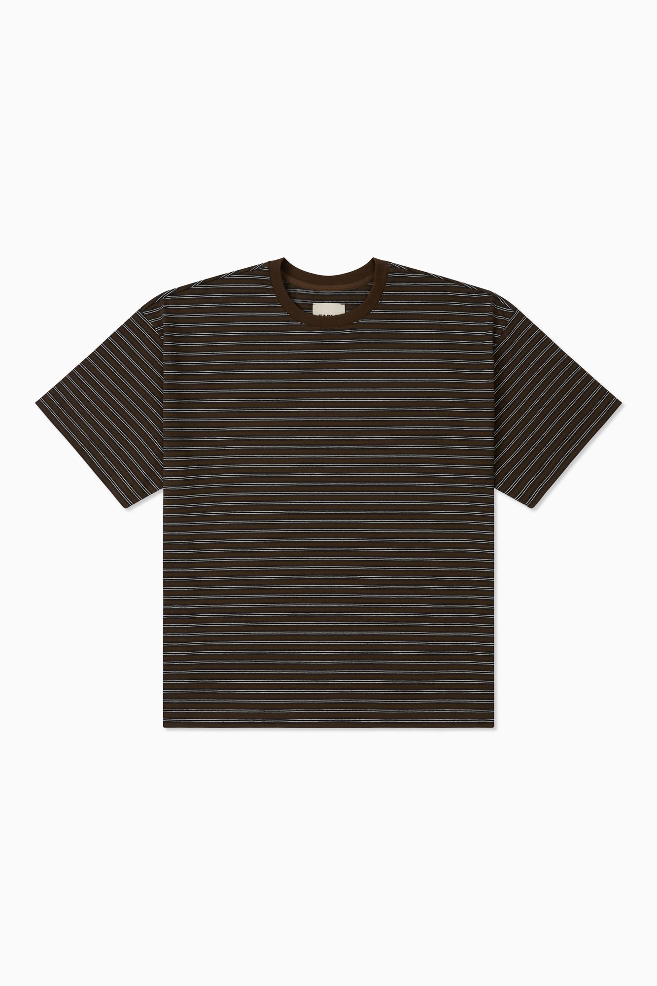 Stripe Block Tee - Brown