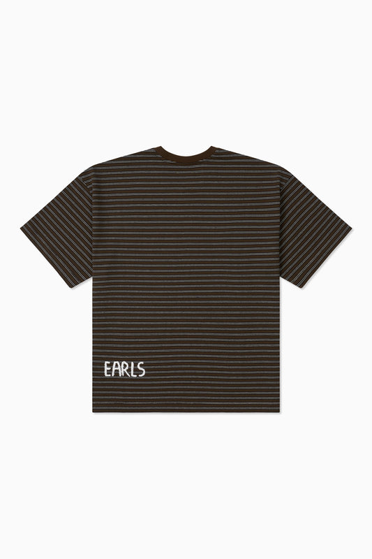 Stripe Block Tee - Brown