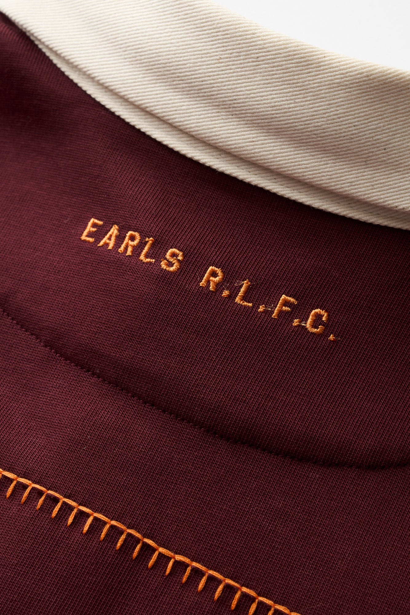 Stripe Rugby - Orange/Wine