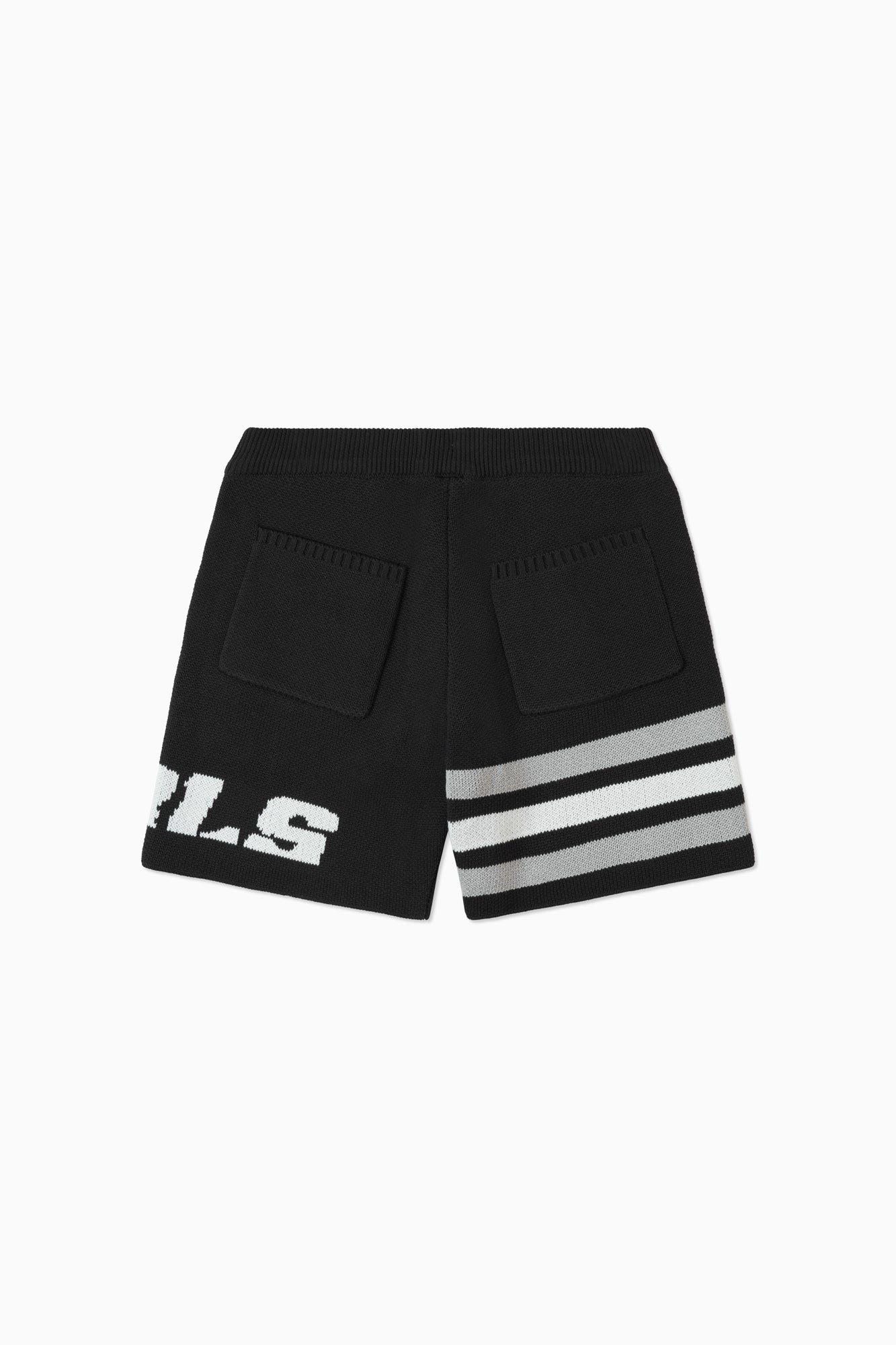 Sports Intarsia Shorts - Black