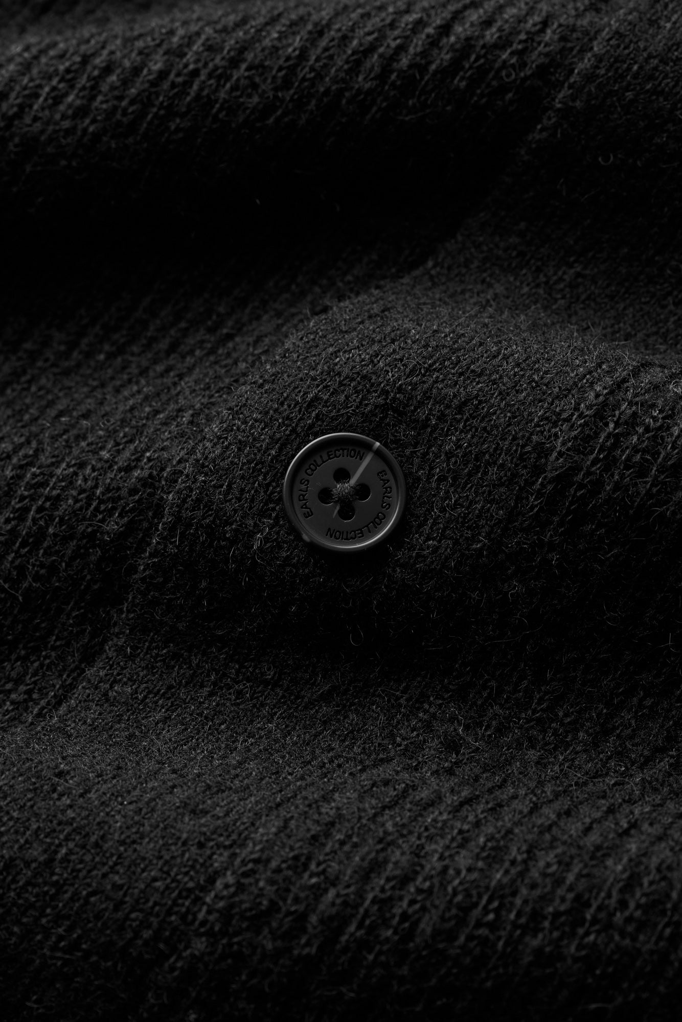 Knit Shirt Cardigan - Black
