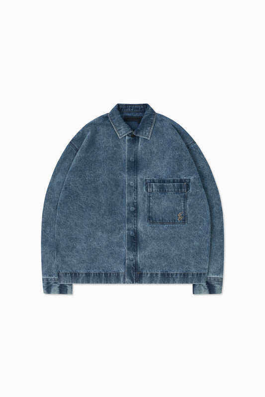 Button Denim Shirt - Washed